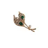 Broche de Tulipán Verde Lujo Ligero de Alta Gama Corsage de Pedrería Fina para Mujer Accesorios Elegantes para Traje