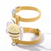 Arnés para Gato Abejita Personalizado, Arnés para Gato con Forma de I Anti-Escape, Correa de Pecho Ajustable para Gato para Pasear Afuera