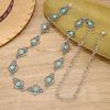 Nuevo Cinturón de Vestido Retro Turquesa para Mujer, Cadena de Cintura de Metal con Estilo Étnico Bohemio Moderno y Versátil