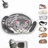 Tapete para arena de gato transfronterizo fácil de cuidar lindo caricatura lindo mascota anillo de seda se puede cortar puerta resistente a la suciedad tapete de porche raspador de lodo eliminación de polvo