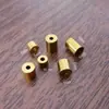 Contas Espaçadoras Cilíndricas com Furo Passante em Aço Inoxidável e Ouro 18K Contas Barril DIY Pulseira Colar Joias Contas Tubo Retro Transfronteiriço