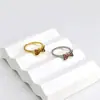 Pulsera Popular Transfronteriza de AliExpress Anillo de Lazo Conjunto de Cobre Circonita Moda Coreana Simple Lujo Ligero Anillo de Mesón