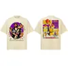 Camiseta Stevieer Kobe Star Estampa Dupla Estilo Pôster Retro Americano Algodão Puro Pesado Manga Curta Solta