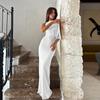 Vestido de mujer de comercio exterior, primavera y verano 2024, nuevo, informal, sexy, con hombros descubiertos, cómodo, ajustado, sin mangas