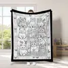 Manta con graffiti de gato pintado a mano estilo europeo y americano, manta gruesa de franela estampada, cubierta para sofá del hogar más vendida en Amazon