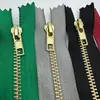 No. 5 Cremallera de Metal, Cremallera con Cabeza Automática de Extremo Cerrado de Latón para Bolsas, Bolsillos, Bolsos de Cuero, Chaquetas, Ropa y Equipaje