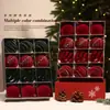 Bolas de Natal de Veludo Flocado Cor Escura Decorações Pendentes para Árvore de Natal Bolas de Natal de Veludo em Estoque