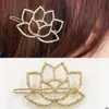 F260 Novos Acessórios de Cabelo com Flores, Lindas Flores de Lótus, Elegante e Artístico, Grampo de Cabelo Liga Metálica em Formato de Lótus