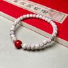 Gaomi Shun Estrela Branca Lua Bodhi Jade Branco Bodhi Ágata de Lótus Água-Marinha Tesouro Brinquedo Contas de Buda Pulseira Joias Atacado