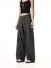 Marca de Tendencia Americana Otoño Nuevo Bolsillo Grande Diseño Plisado Lavado Pantalones Cargo Marca de Tendencia para Mujer Jeans Sueltos Versátiles