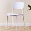 Respaldo de Silla de Plástico al por Mayor Silla de Plástico Simple para Mesa de Comedor de Adultos Taburete de Escritorio Moderno Simple Engrosado Hogar Nórdico