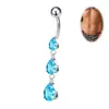 Aço Inoxidável Série Azul Unha Unha Moda Pingente Olho do Diabo Anel de Unha Microincrustado Zircônia Exquisita Joia Piercing