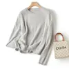 Suéter de Lã Cashmere Escovado com Lantejoulas Brilhantes de Alta Resistência Embutidas, Suéter Pulôver Solto de Gola Redonda para Mulheres, Outono e Inverno