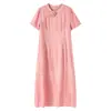 Vestido Floral Tridimensional Estilo Chinês Novo Gentil Tamanho Plus Verão 2026 Novo Vestido Soltinho Emagrecedor 275016
