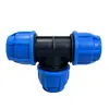 Codo en T de conexión rápida de PE de diámetro igual, conector en T de plástico de 1/2 pulgada sin fusión por calor para riego de huertos, conector rápido de tubería de PE