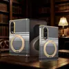 Adequado para capa de celular Samsung ZFold8 com suporte, eixo central magnético rotativo, toque de luxo leve, capa protetora zfold8ultra