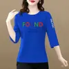 Artículos con superávit de comercio exterior transfronterizo: Camisetas de manga corta para mujer de marca de diseñador, tops holgados de talla grande de manga corta