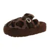 Zapatillas de interior mullidas con suela gruesa de hongo, puntera cerrada, para aumentar la altura, nuevo estilo para mujer, para usar en exteriores, zapatillas de algodón de invierno para personas bajas