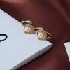 Anillo de perla natural de agua dulce con micro incrustaciones, diseño de personalidad de moda para mujer, simple, abierto, tamaño ajustable