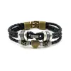 Pulsera de Cuerda Trenzada de PU Retro, Pulsera Sencilla y de Moda con Hebilla en Forma de Corazón de Múltiples Capas, Joyería de Mano para Hombres y Mujeres Parejas