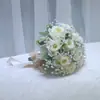 192 Noiva Mori Casamento Flor Simulação Rosa Laço Borla buquê Casamento Adereços para Fotos de Casamento
