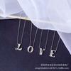 Carta de Viaje de Esposa t Collar de Circonita Zhang Ziyi 26 Cadena para Clavícula en Inglés Collar de Diseño de Nicho para Mujer