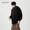 Suéter con cuello henri para hombre, primavera, otoño e invierno, estilo retro americano de moda, corte holgado, chaqueta de punto de alta gama
