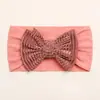 Nueva Diadema Elástica de Nylon para Bebé Otoño Europeo y Americano Accesorios para el Cabello a Cuadros de Terciopelo Dorado Diadema para Bebé