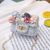Nueva Bolsa Infantil de Tela para Hombro Cruzada de Dibujos Animados Linda Bolsa Infantil Flor Linda Bolsa para Mujer Monedero