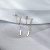 Nuevos Pendientes de Aro con Borla Estilo Coreano para Mujer, Pendientes Retro Simples con Colgante Cuadrado, Pendientes de Doble Uso