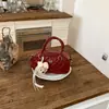 Bolsa de Ombro Única Simples Estilo Francês com Padrão de Losangos de Diamante Moda Versátil Textura Elegante Bolsa Transversal Grande Capacidade Bolsa de Mão Diária para o Trabalho