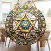 Colgante Acrílico Temu Producto Nuevo Transfronterizo Estilo Bohemio Interior Exterior Decoración Colorida Placa Redonda Acrílica