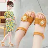 Sandálias Femininas Nova Moda Coreana Popular na Internet Estilo Quente Verão de Menina Antiderrapante Sola Macia Infantil Antiderrapante Sapatos de Princesa