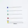 Alfileres de cabeza de vidrio de colores, 38 mm, para patronaje y posicionamiento de prendas, 500 piezas por caja, alfileres de cabeza de perla de vidrio de un solo color, en caja