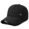 Gorra de béisbol de cuero liso de color sólido transfronteriza sombrero para exteriores para hombres de mediana edad y ancianos con terciopelo grueso resistente al viento cálido sombrero de pico