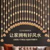 Nova cortina de contas de cristal chinesa cortina de porta feng shui seis palavras mantra sala de estar sala de jantar corredor banheiro cortina divisória sem perfuração