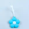 Pingente Chaveiro Garrafa de Água de Borracha Macia PVC Acessório para Caneca Térmica Pingente Flor Colorida Dopamina