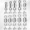 Venta al por mayor Anillo en forma de 8 de alta movilidad y fuerte tracción Giratorio americano Conector de anillo en forma de 8 para competición de pesca