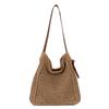 2025 Nuevo Hilo de Algodón Ganchillo Hueco Playa Vacaciones Casual Bolso Grande de Hombro para Mujer Fabricante Stock Listo