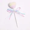 Decoración de Bandera para Pastel de Cumpleaños Tarjeta Insertable Lentejuelas Bola Redonda Paleta de Caramelo Adornos para Hornear Decoración de Mesa de Postres