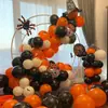 Decoração para festa de celebração de balões de Halloween 55 peças 12 polegadas Halloween preto laranja látex balão terno
