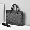 Bolso de mano para hombre horizontal de negocios de alta gama maletín para hombre de doble capa de gran capacidad bolsa para computadora regalo fábrica al por mayor