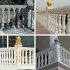 Accesorios Columna Romana Modelo Nuevo Molde Molde de Valla Columna Pasamanos Balcón Barandilla de Villa Estilo Europeo Mármol Blanco
