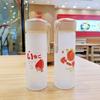 Taza de vidrio con asa portátil de personalidad simple de moda serie de frutas esmeriladas de dibujos animados Taza publicitaria de vidrio de borosilicato alto