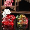 Estatueta de Animal em Cristal Coelho do Zodíaco Artesanato Multicolorido Decoração de Presente Ornamento de Fortuna Bola de Cristal