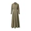 Elegante vestido de design estilo francês, vestido longo estiloso para o trabalho, de manga longa para verão e outono, roupas femininas Sijiqing de Hangzhou