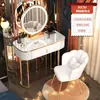 Penteadeira de luxo pequena, conjunto de mesa de maquiagem estilo princesa nórdico moderno simples para quarto