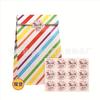 Bolsa de papel para dulces con rayas de arcoíris al por mayor, ideal para fiestas, decoración, regalo, horneado, sin asas