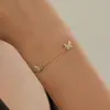 Pulsera de Plata de Ley S925 con Forma de Mariposa y Cruz con Diamantes bajo el Árbol Banyan, Estilo de Alta Gama, Popular en Europa y América, Joyería para Mujer