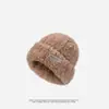 Gorro de Lana Tejido Cálido para Otoño e Invierno para Mujer, Gorro con Protección para los Oídos para Mamá Ciclista, Gorro Integrado con Bufanda, A Prueba de Frío